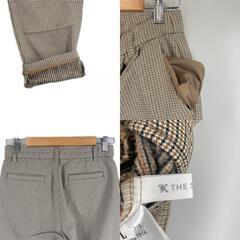 THE SHOP TK ザショップティーケー チェック 秋冬 AW スラックス レーヨン ベージュ メンズ L 裏起毛【古着】【中古】の画像