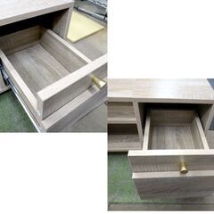 幅85㎝ ドレッサーテーブル 奥行40×高さ38㎝ ローテーブル 化粧台 鏡台 ドレッサーテーブル 収納 コンパクト 鏡付 ミラー 札幌 北20条店の画像