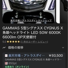 シグナスX5型      魚眼ヘッドライト(値下げします)の画像