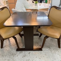 【愛品館 江戸川店 】回転式チェア ダイニング3点セット  の画像