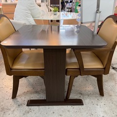 【愛品館 江戸川店 】回転式チェア ダイニング3点セット  の画像