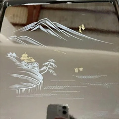 【❗️✨おもてなしに最適✨❗️】高級感ある漆塗り風お膳 10枚セット✨30×30cm 木箱付き 和食・法要の画像