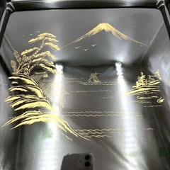 【❗️✨おもてなしに最適✨❗️】高級感ある漆塗り風お膳 10枚セット✨30×30cm 木箱付き 和食・法要の画像