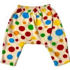 水玉模様フリースパンツ 80サイズの画像