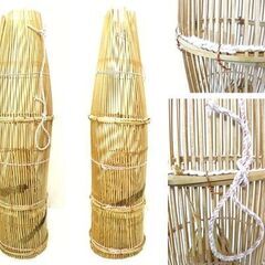 捕獲　囮　籠　うけ　筌　◇　新品　日本製　竹製　職人技　手作り　実用品or　和インテリア　長90cmの画像