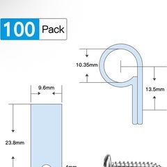 ケーブルクランプ ケーブルクリップ ネジ付き　直径10.4mm R型　ホワイトの画像