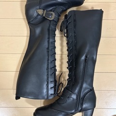 【大人気】axesfemmeレースアップロングブーツ の画像