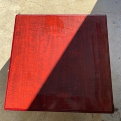 【急募】かぶちょうこたつ レトロ ローテーブル リバーシブル　ヒーターなし やや傷ありの画像