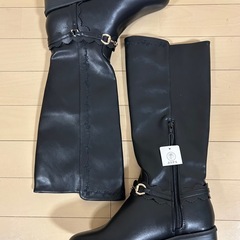 【新品未使用】axesfemme 刺繍ロングブーツ ローヒールの画像