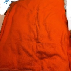 ☺️毛布　掛毛布　S 148✖️188cm   1枚張り  オレンジ色の画像