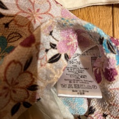 SWEETMOMMY 花柄着物ドレス 髪ゴム付き50-70cmの画像