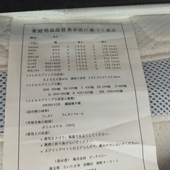 【取引中】ダブルマットレス＋ベットフレームの画像