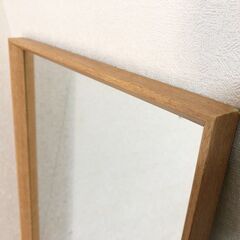 壁掛けミラー 北欧カントリー風デザイン 全身鏡 ナチュラルフレーム 姿見 ウォールミラー 全身ミラー完成品の画像