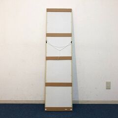 壁掛けミラー 北欧カントリー風デザイン 全身鏡 ナチュラルフレーム 姿見 ウォールミラー 全身ミラー完成品の画像