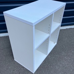 ホワイト オープンラック カラーボックスの画像