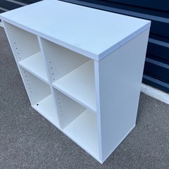 ホワイト オープンラック カラーボックスの画像