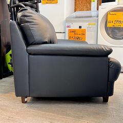 ニトリ Nシールド 2人掛け 合皮ソファ キャッツ2 ポケットコイル ブラック 横幅145cm奥行85cm高さ80cm★買取帝国 志木店の画像