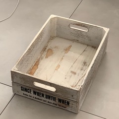 ニトリ木製収納ボックス アンティーク箱 レトロ の画像