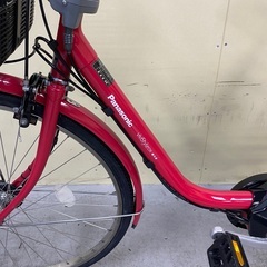 218　丁寧に整備済　新基準パナソニック電動アシスト自転車26インチ　パワー強い　中古自転車の画像