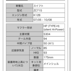 HKS silent Hi-Powerマフラー スイフトZC71適合の画像