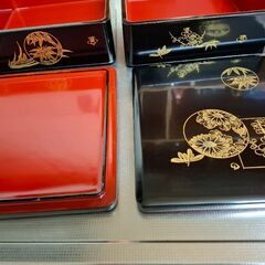 会津塗　重箱4段　蓋2つの画像
