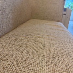 【状態良好】カウチソファ◆ファブリックベージュ◆2人掛けの画像