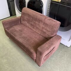 【リサイクルショップ ピカソ 小松原】🌈✨【ふわっと可愛い💕】2人掛けファブリックソファ✨コンパクト×快適✨★5561★の画像