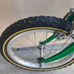 ブリヂストン 幼児用 子供用自転車 クロスファイヤーキッズ CK166 グリーン＆シルバー 16型 16インチの画像