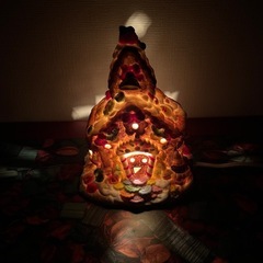 クリスマス、お菓子の家ランプ
の画像