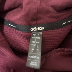 adidas バーガンディ ジャージ上下セットの画像