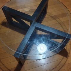 マルニ木工　丸ガラステーブル　の画像
