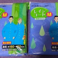 レインコート　Mサイズ　2枚セット　おまけ　防災　避難　給水袋の画像