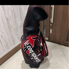 le coq sportif ゴルフバッグ 赤黒の画像
