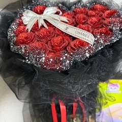 ラメ付きソープフラワーの画像