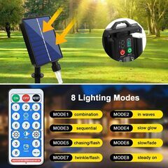 【新品未使用】ソーラーLEDツリー型イルミネーション 9本x3.5m 350球 [B]の画像