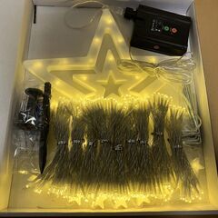 【新品未使用】ソーラーLEDツリー型イルミネーション 9本x3.5m 350球 [B]の画像