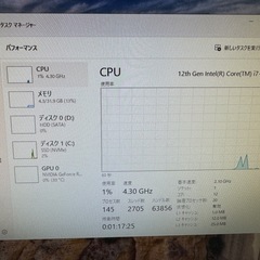 ゲーミングPC i7-12700F RTX3060 32GB SSD 500GB+HDD4TBの画像