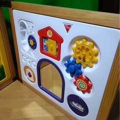 木のミュージカルキッズランドDX 　トイパネル付　ベビーサークルの画像