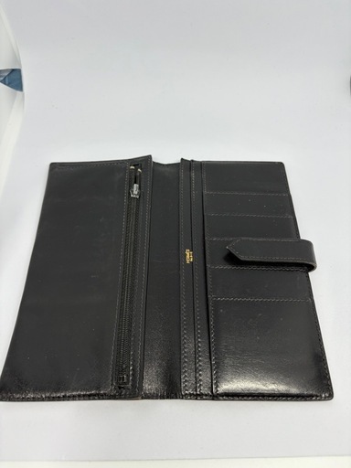 エルメス　ブラック　長財布　Ｈ金具ゴールド