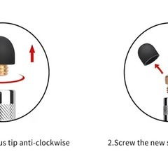 新品　Bopomofoタッチペン 3本セット 交換用ラバー(6ケ)の画像