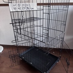 ペットゲージ、キャットゲージ　三段　折りたたみ式の画像