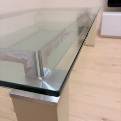 ニトリ　ガラステーブル　ニューヨーク2の画像