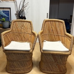 ラタンソファーの画像