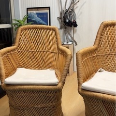 ラタンソファーの画像