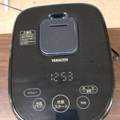 山善 IH炊飯ジャー 2024年製 YJK-E051(B) 3合炊き 黒-ブラックの画像