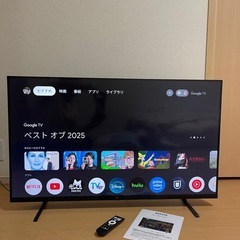 FPD 2025年製　43型　チューナーレステレビ Google TV
の画像