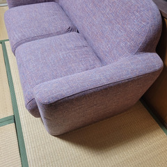 2人掛けソファ　＋　スツールの画像