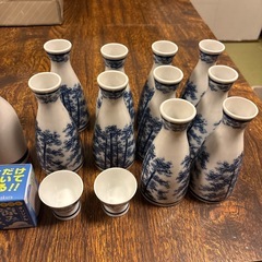 徳利、お猪口　セット　冷グラスおまけの画像