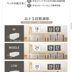 セミダブルベッドマットレス付きの画像