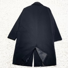 【美品】Deslgn by BEST ロングコート チェスターコート ブラック 無地 シンプル カジュアルの画像